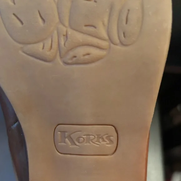 WOMENS KORKS KORK-EASE LEATHER ANKLE BOOTS COGNAC BROWN  SZ 9.5 - Picture 7 of 14